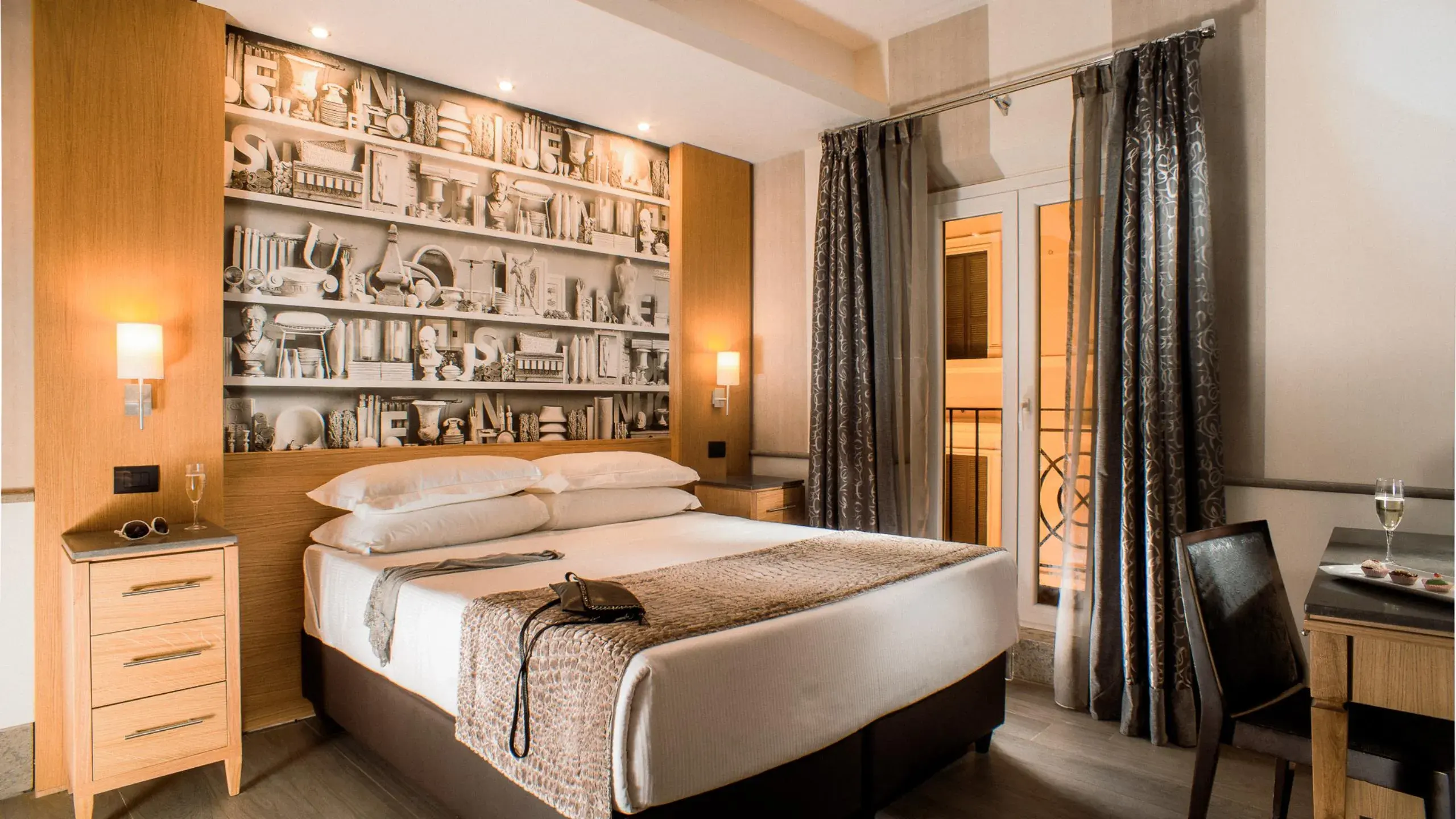 A deluxe double room at Via Marghera 29